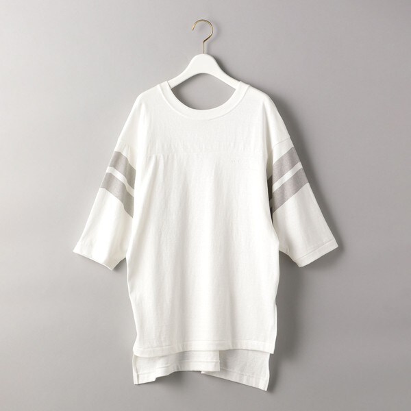 Americana（アメリカーナ）＞バックVネックフットボールTシャツ AMERICANA（アメリカーナ） リヨセルコットン袖切り替えライン