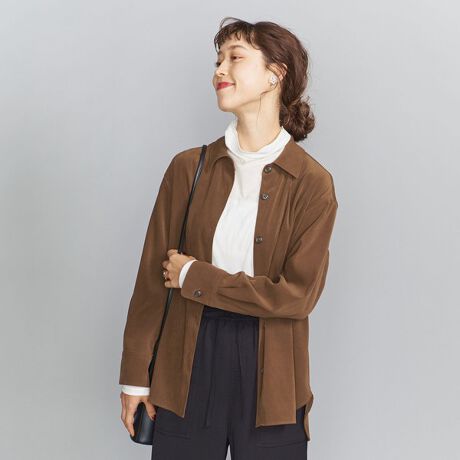 お値下げ【IENA】ツイルロング シャツブラウス（BY ツイルロング  