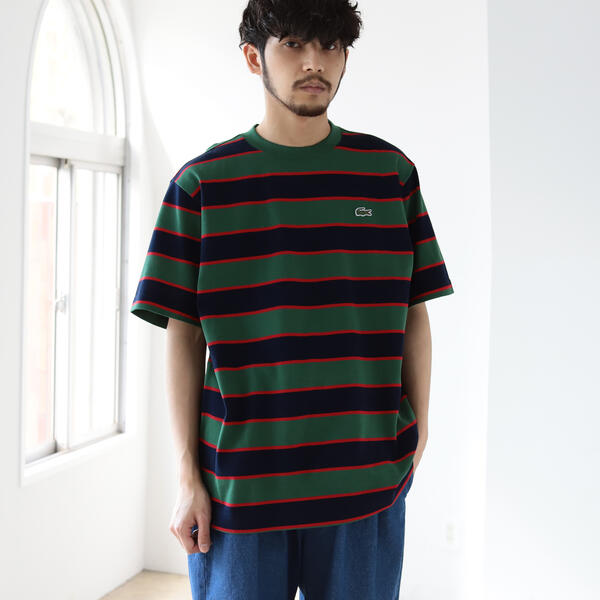 LACOSTE × BEAMS / 別注 Border T-shirt | 11041098462 | ファッション