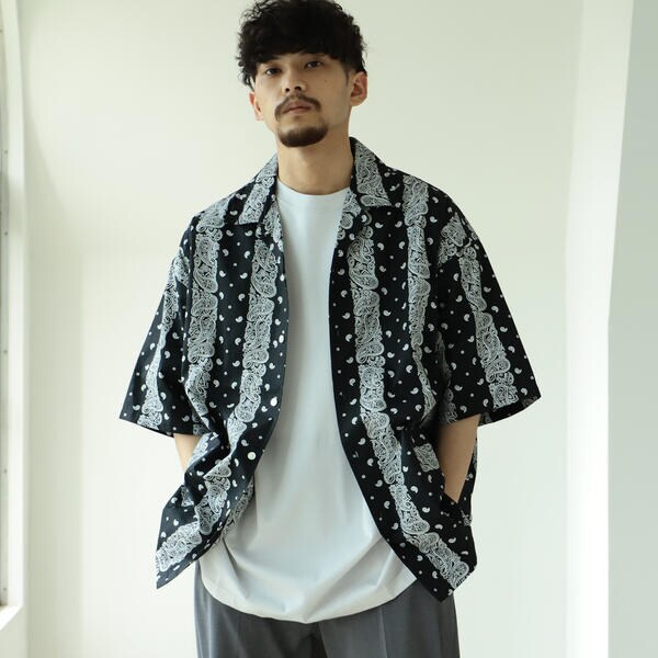 BEAMS ／ バンダナ柄 オープンカラー シャツ | マルイウェブチャネル