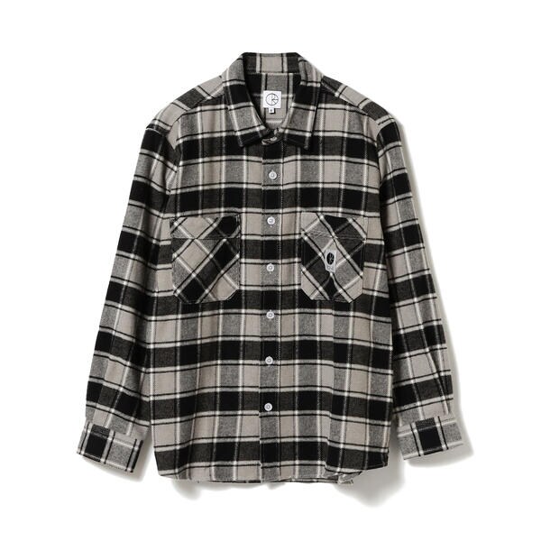 POLAR SKATE CO シャツ 長袖 茶色 ポーラー メンズ POPLIN BEN LS