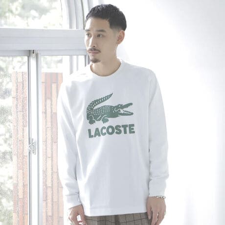 LACOSTE × BEAMS ／ 別注 ビッグワニプリント ロング 