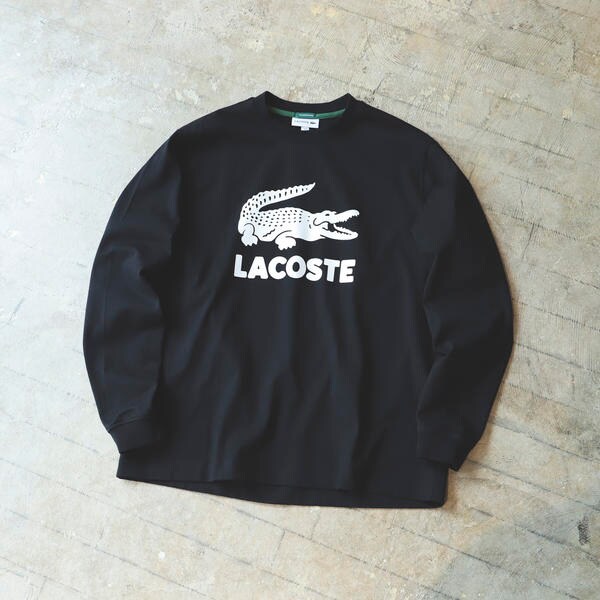 LACOSTE BEAMS ロンt tシャツ ワニ　ラコステ　限定　M LACOSTE × BEAMS ／ 別注 ビッグワニプリント