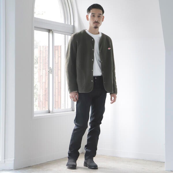 DANTON × BEAMS / 別注 フリースカーディガン B:MING by BEAMS（ビーミング by ビームス）DANTON / ノーカラー