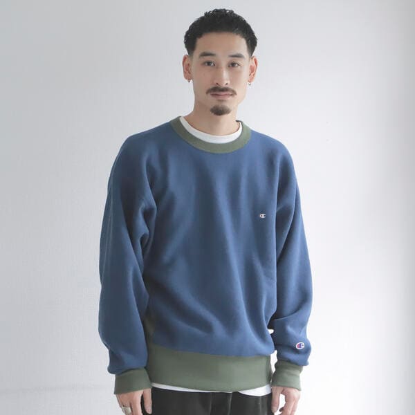 肩幅56beams 別注　champion 2トーン　リバースウィーブ   M