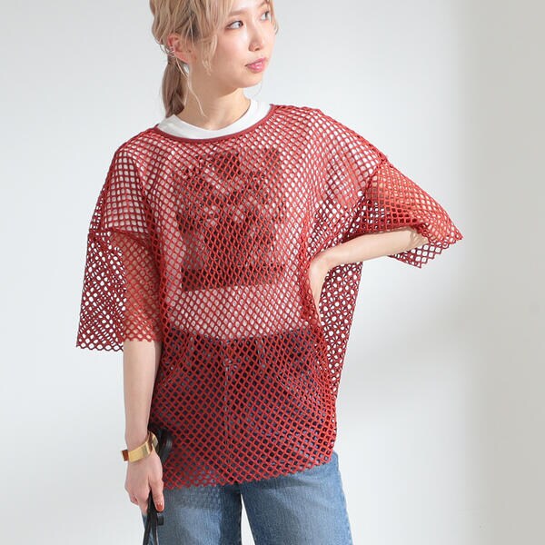 Ray BEAMS メッシュ ビッグ Tシャツ Ray BEAMS ／ メッシュ ビッグ Tシャツ | マルイウェブチャネル