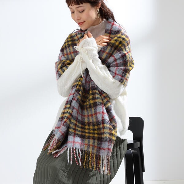 raybeams レイビームス ビッグチェックストール マフラー Ray BEAMS ／ ビッグ チェック マフラー | マルイウェブチャネル