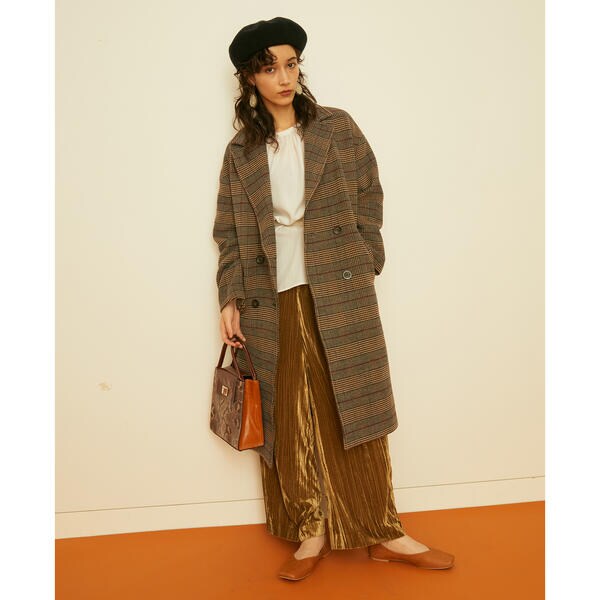 Ray BEAMS グレンチェック W チェスターコート Ray BEAMS ／ グレンチェック W チェスターコート