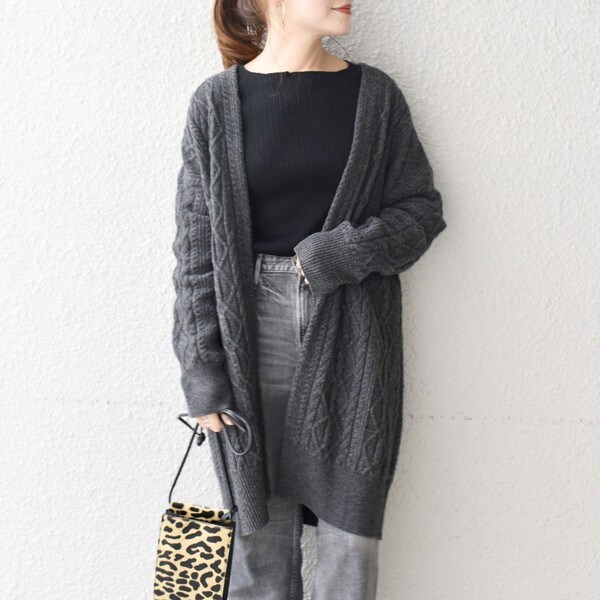 ワンフォークロージング 1111clothing ◇モヘアタッチ 総柄