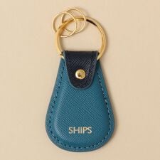 【WEB限定】SHIPS: 【SAFFIANO LEATHER】 2トーン キーホルダー