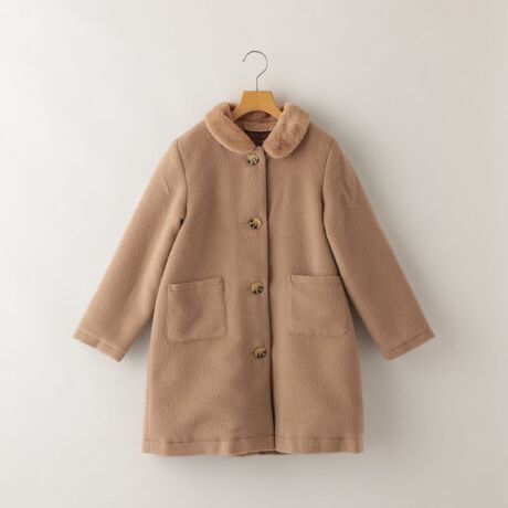 SHIPS KIDS：エコファーカラー コート（140～150cm 