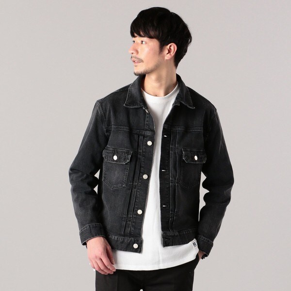 LEON 掲載 SHIPS デニムセットアップ ブラック RED CARD×SHIPS： 別注 ストレッチ ブラックデニム