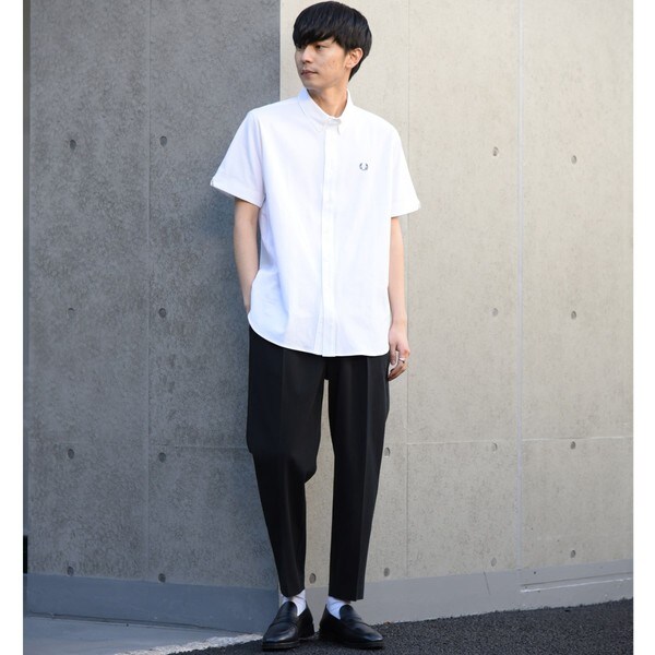 未着用　【WEB限定SHIPS別注】FRED PERRY抗菌防臭鹿の子シャツ WEB限定／SHIPS別注】FRED PERRY： 抗菌・防臭