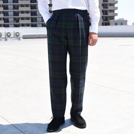 ｂｅｒｎａｒｄ ｚｉｎｓ ｂａｃ ｊ ツープリーツ ブラックウォッチ パンツ シップス Ships ファッション通販 マルイウェブチャネル
