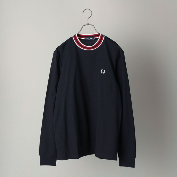 ＷＥＢ限定】ＦＲＥＤ ＰＥＲＲＹ： リンガー ピケ ロングスリーブ Ｔ