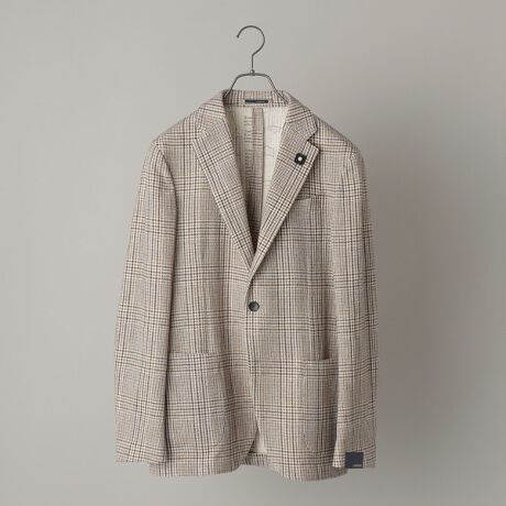 LARDINI グレンチェック easy ジャケット 44 ラルディーニこの秋の 