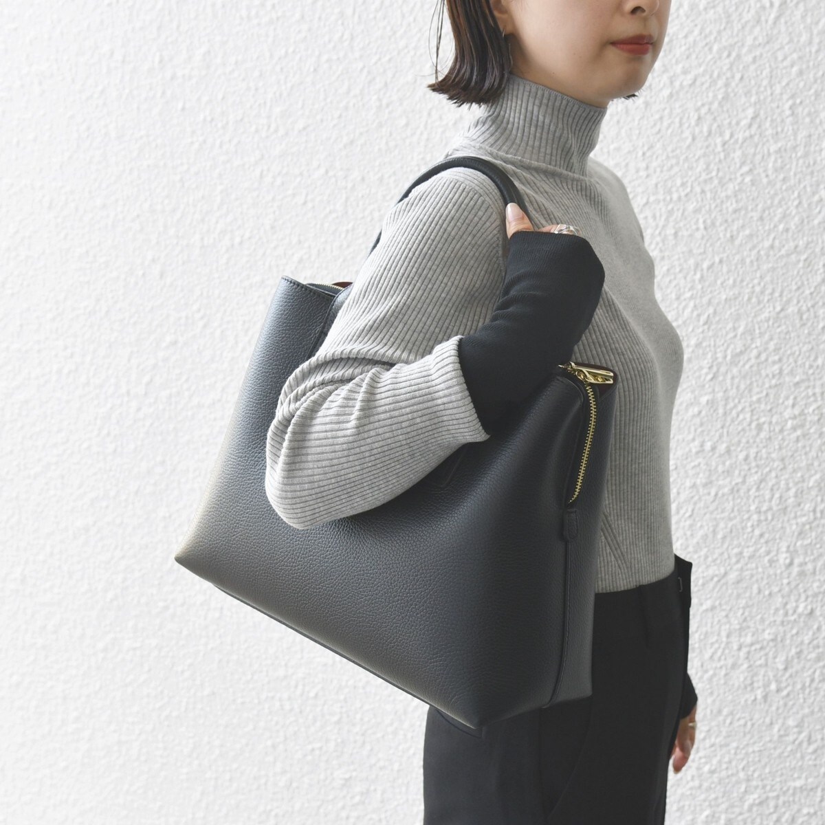 【美品】Milos パーテーショントート A4 黒　2way レザー Milos:パーテーショントート A4◇ | シップス(SHIPS) | マルイウェブ