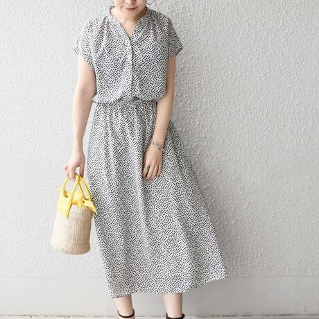 洗濯機可能〉フラワープリントデザインワンピース◇ | シップス(SHIPS  