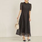 結婚式・パーティ〉【SHIPS別注】kaene:コードレース ワンピース 