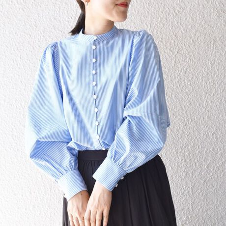 手洗い可能〉フロントボタンボリュームスリーブブラウス◇ | シップス 