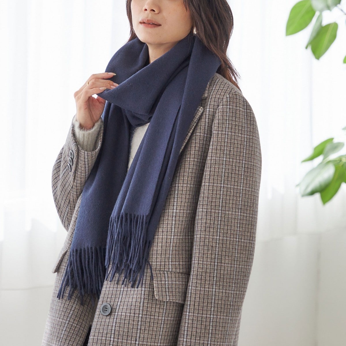 SHIPS別注】JOHNSTONS:カシミヤチェックストール | シップス(SHIPS