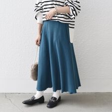 ＊〈手洗い可能〉ニットコールサーキュラースカート◇