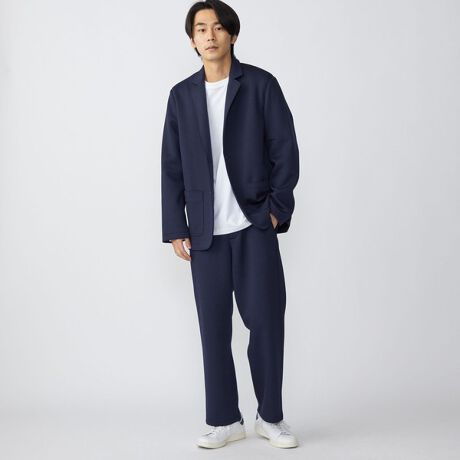 HARD TWISTED JERSEY COLLAR SCARF T-SHIRT(S Blue): Y