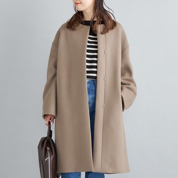 MANTECO ノーカラー ミディコート◇ | シップス(SHIPS) | マルイウェブ