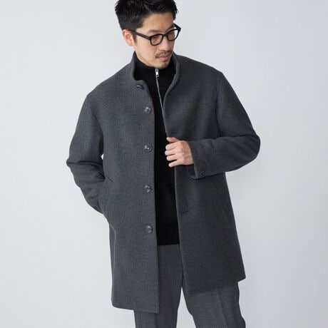 SHIPS： リラックスフィット ウール ライト メルトン スタンド  