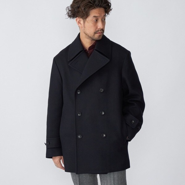 SHIPS スーパー160'S メリノウール メルトンダブルピーコート 22FW SHIPS: スーパー160'S メリノウール メルトン ダブル ピーコート 22FW