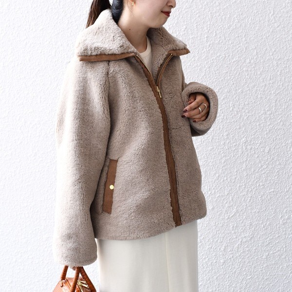 ships♡ウールショートコート セール】 SUPER140ノーカラーショートコート （その他アウター
