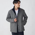 SHIPS： LANATEC スタンドカラー 中綿／キルティング 