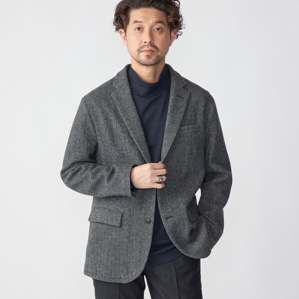 SHIPS： メリノウール ツイード 2Bジャケット | シップス(SHIPS