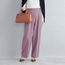 〈手洗い可能〉裏起毛 セミワイドパンツ ◇