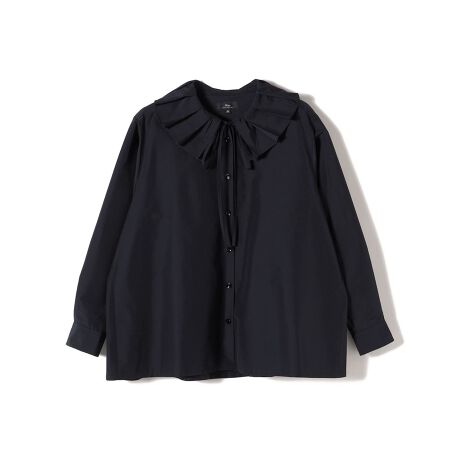 Primary NavyLabel:〈手洗い可能〉ワイドカラータフタブラウス 