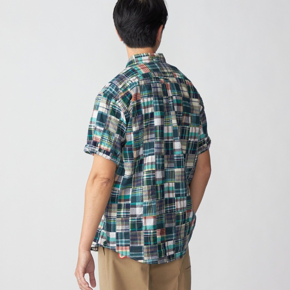KHOKI 22ss マドラスチェックシャツ パッチワークシャツ 【公式通販】