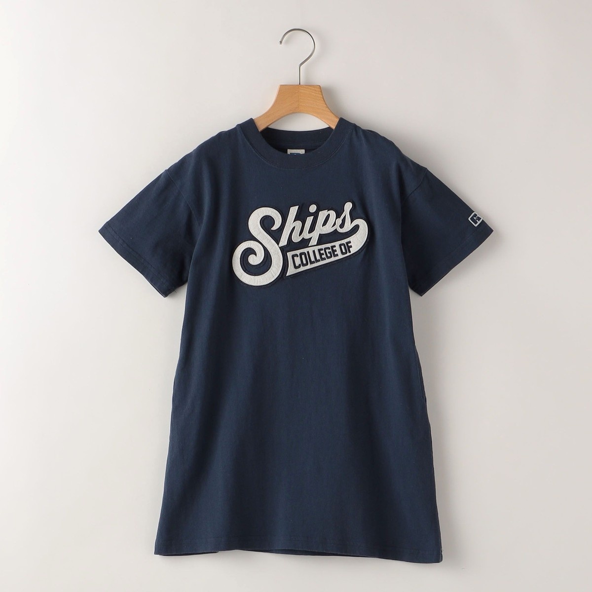 SHIPS シップス Tシャツ レディース 半袖 リネン シアー ロゴ F