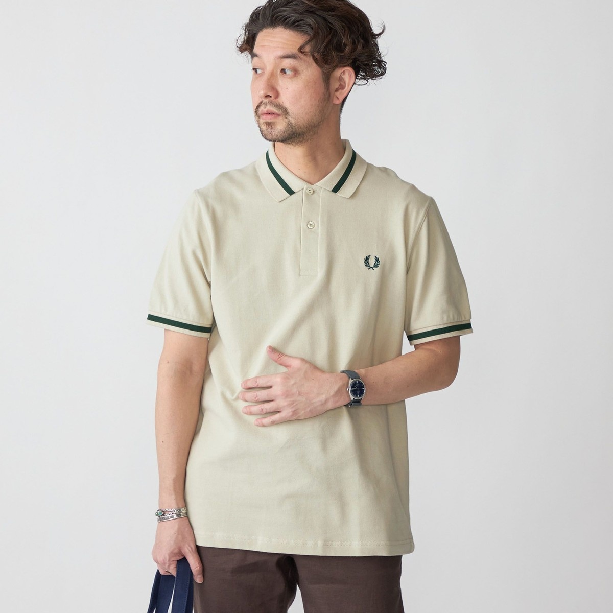 SHIPS別注】FRED PERRY: イギリス製 M2 シングルライン ポロシャツ