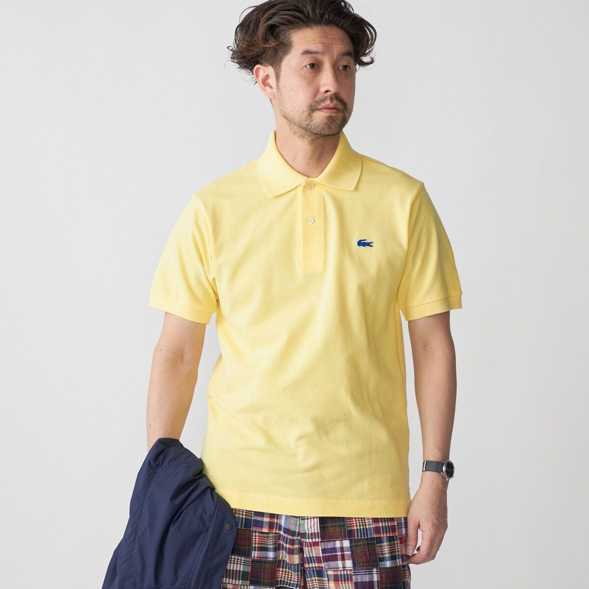 3回着用のみ SHIPS 別注LACOSTEドロップテイルポロシャツ 黒 FR3 LACOSTE ポロシャツ 「SHIPS別注」LACOSTE: 50th ANNIV ドロップ