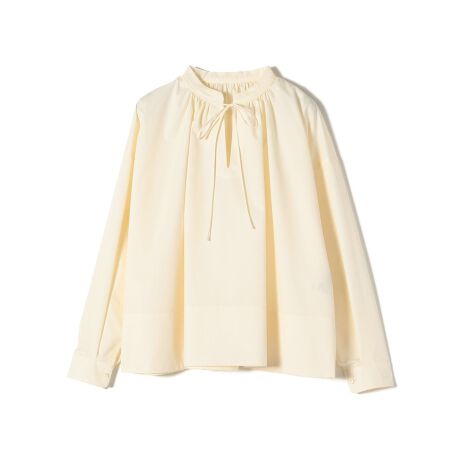 SHIPS Primary Navy Label:〈手洗い可能〉リバティ エクリュ ギャザー 