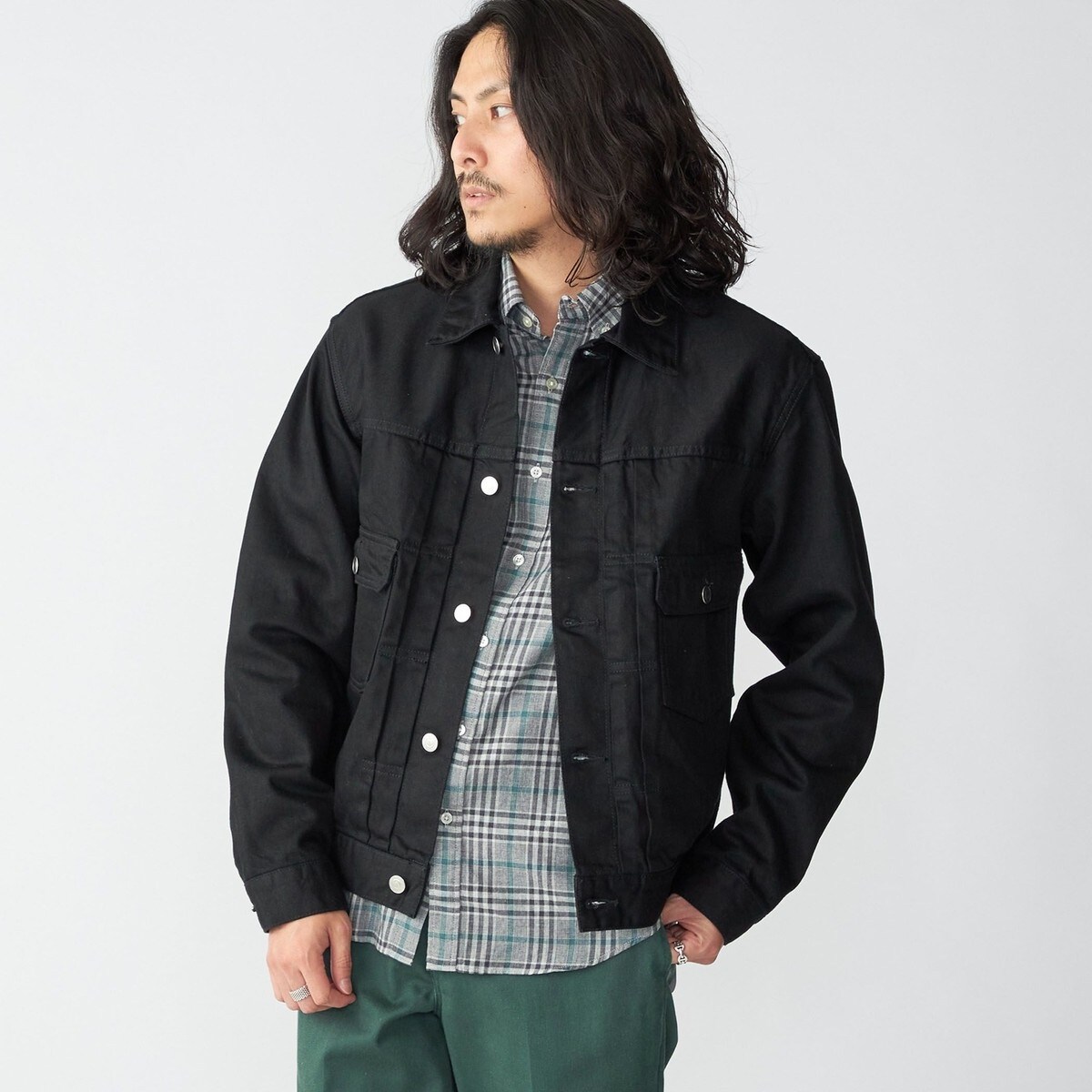 SHIPS　シップス　セルビッジデニム　トラッカージャケット　サイズM SHIPS STANDARD: スーピマ セルビッジ デニム トラッカー