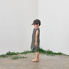 MOUN TEN.:95～140cm / バイカラー ワッフル タンクトップ