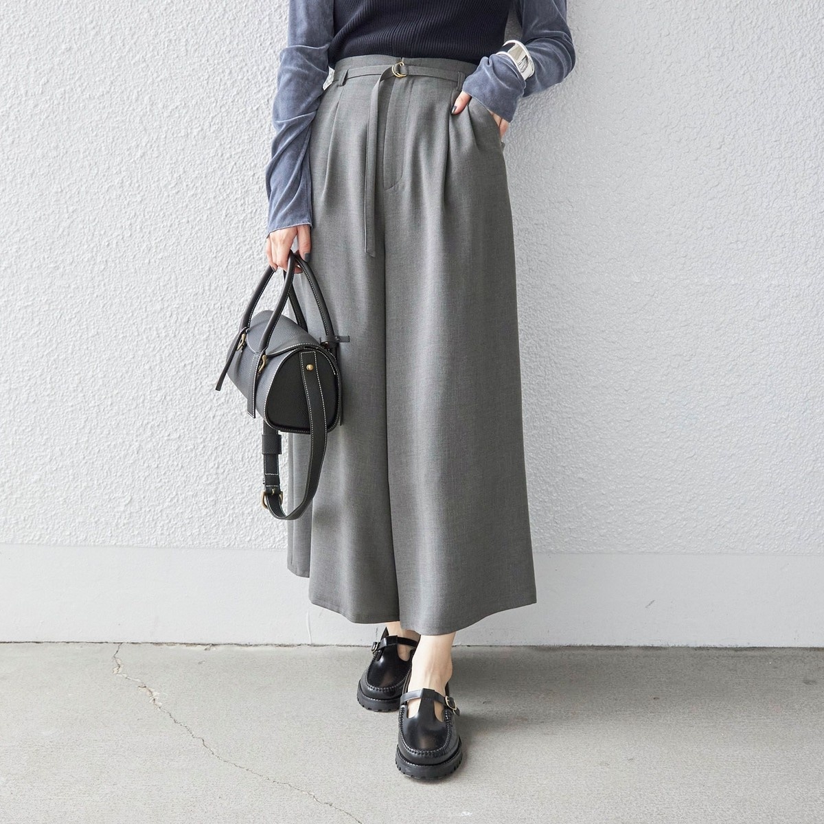 手洗い可能〉ベルト付き ガウチョ パンツ◇ | シップス(SHIPS