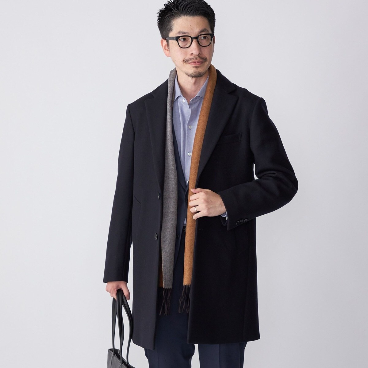 SHIPS: スーパー160'S メリノウール メルトン チェスターコート