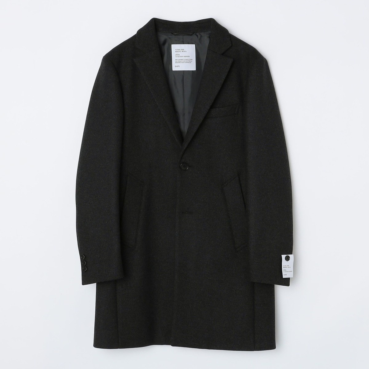 SHIPS: スーパー160'S メリノウール メルトン チェスターコート