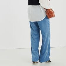 〈手洗い可能〉ストレッチ混 細 コーデュロイ スリム パンツ ◇