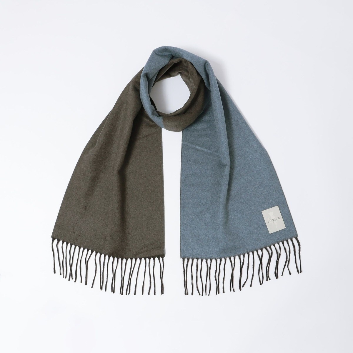 SHIPS別注】PIACENZA: シルク カシミヤ リバーシブル マフラー