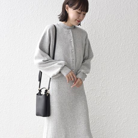 手洗い可能〉カーディガン + ワンピース ニット セットアップ 