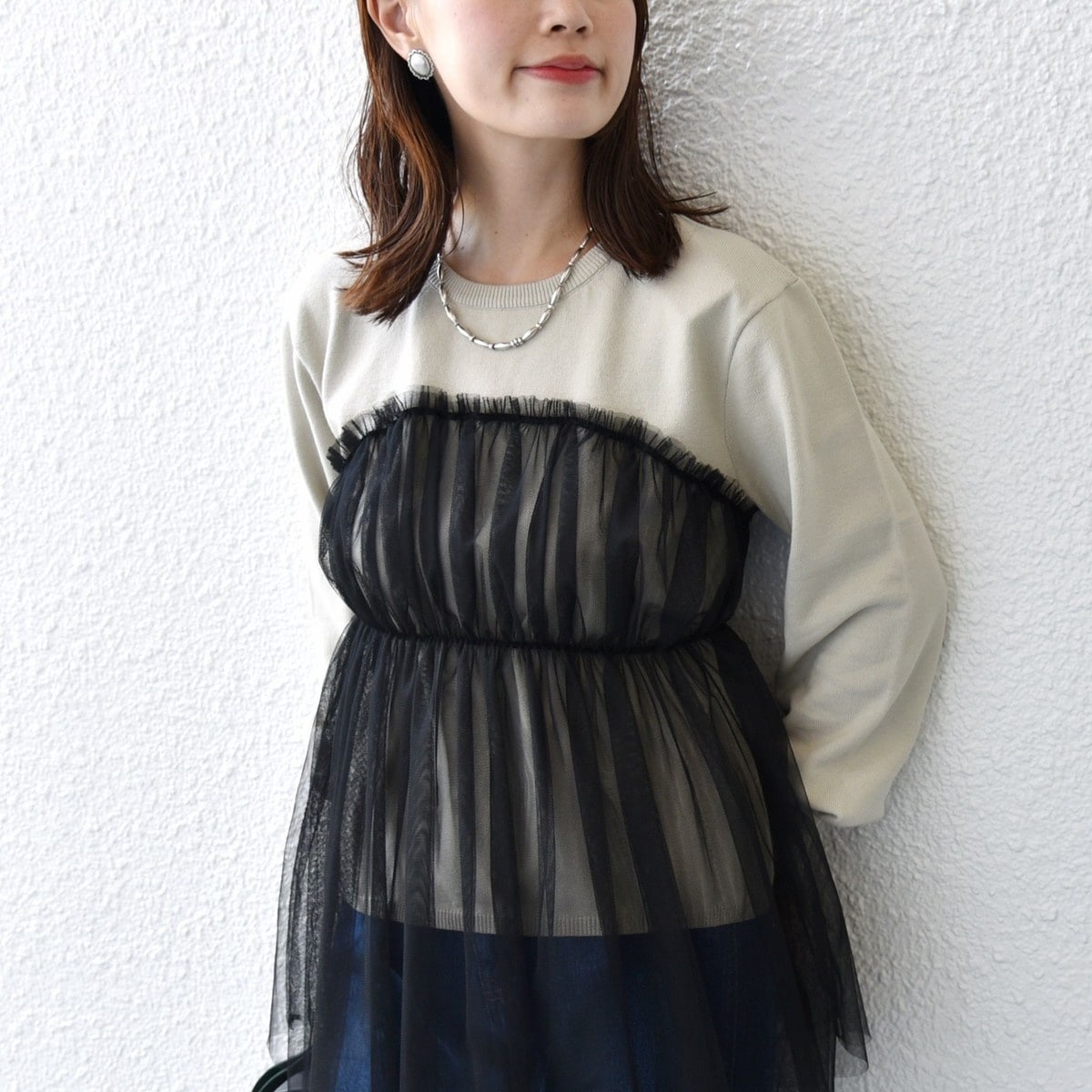 【シップス　ウィメン】〈手洗い可能〉モールヤーン ニット ビスチェ 手洗い可能〉モールヤーン ニット ビスチェ | シップス(SHIPS