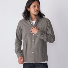 【WEB限定】SHIPS: MADE IN JAPAN ワンポイントロゴ 微起毛 ボタンダウンシャツ